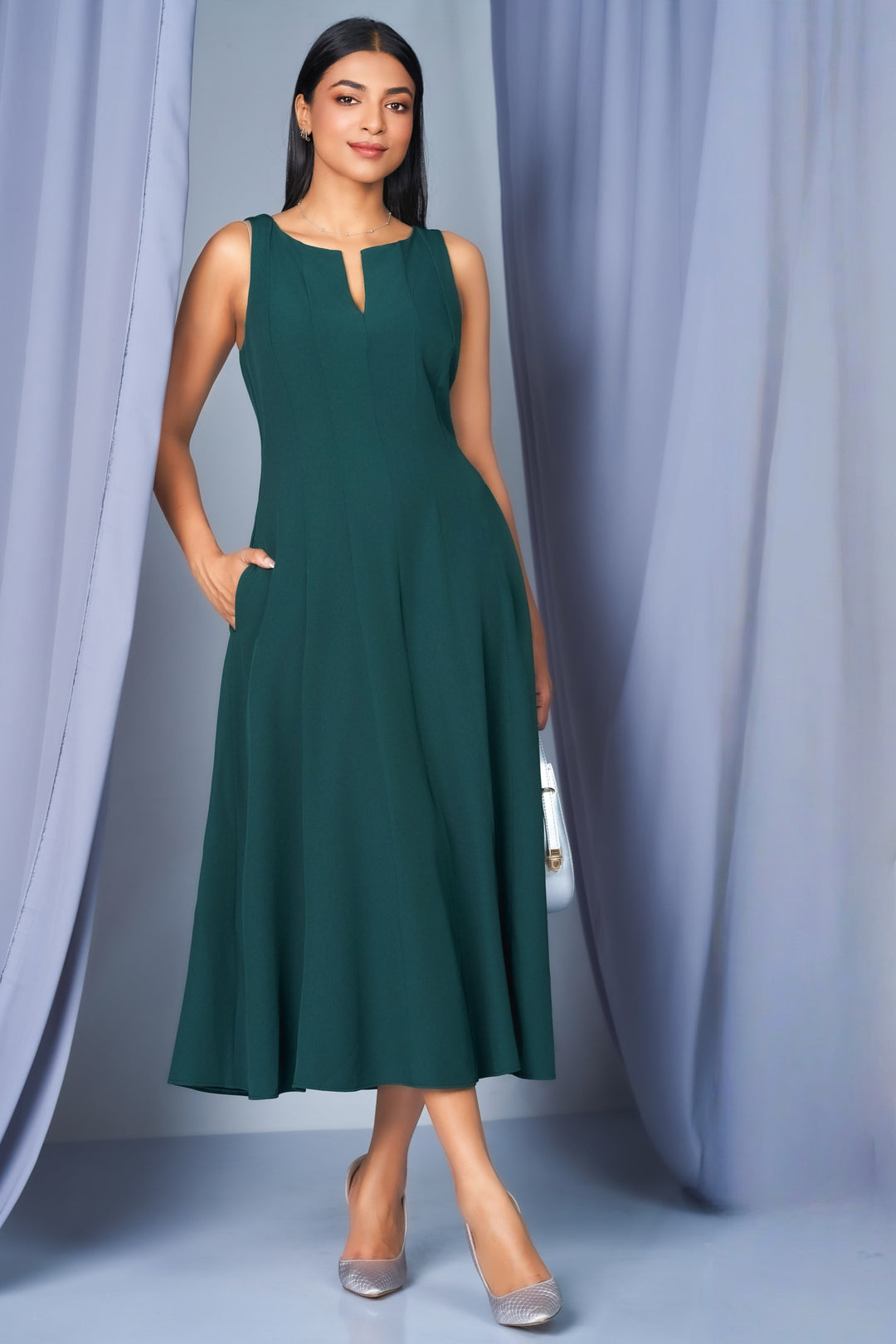 Fit & Flare Midi Dress