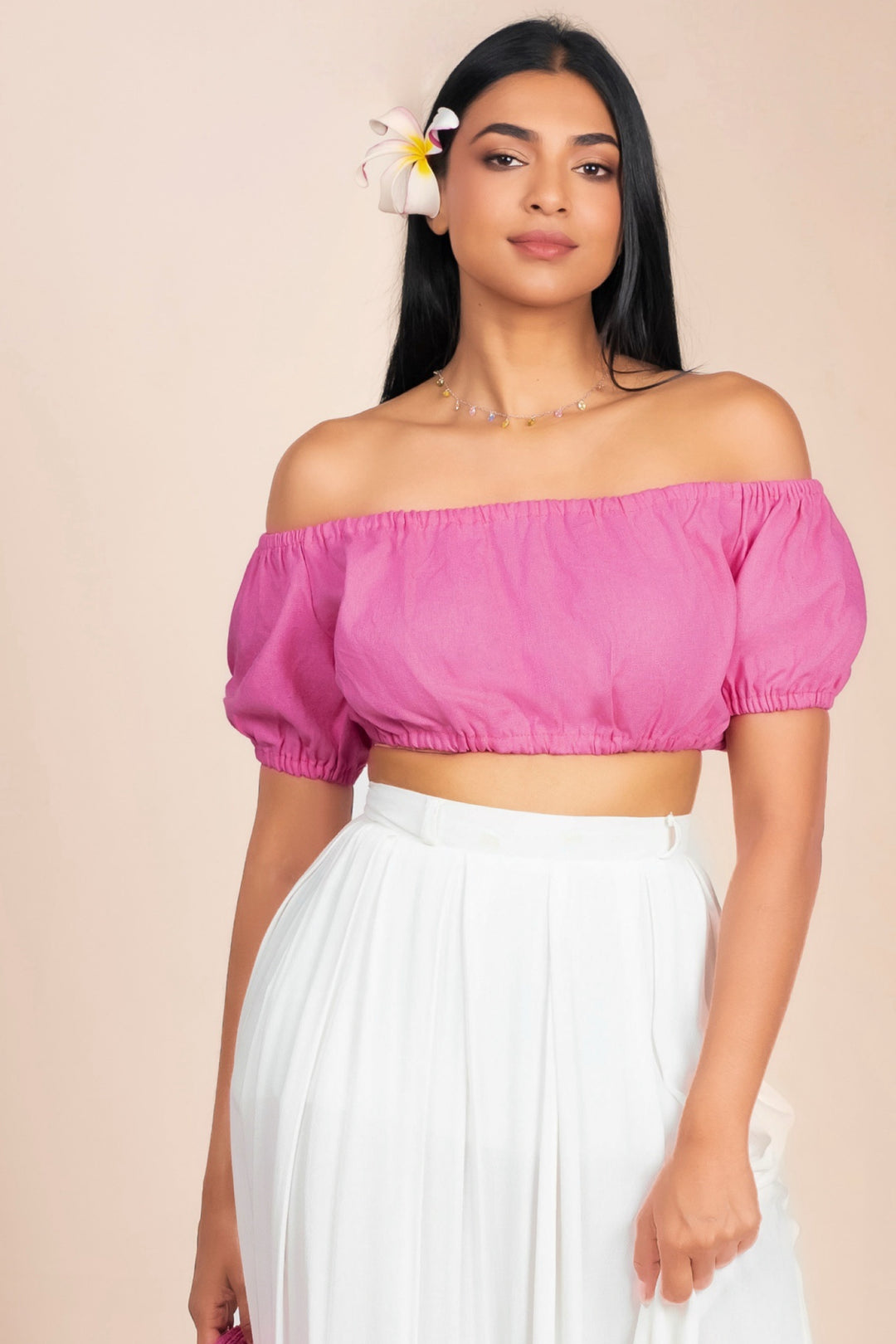 Puff Sleeve Crop Top