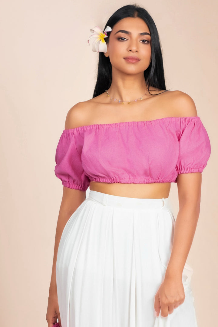 Puff Sleeve Crop Top