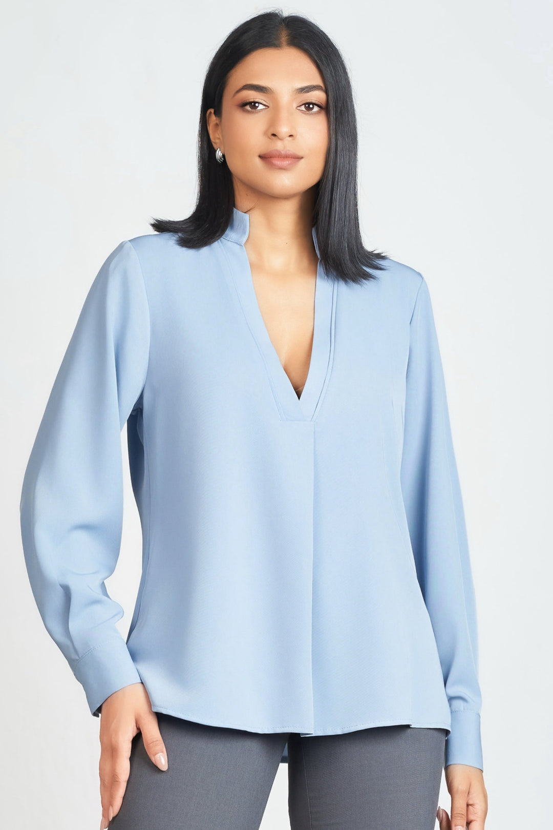 V Neck Long Sleeve Top