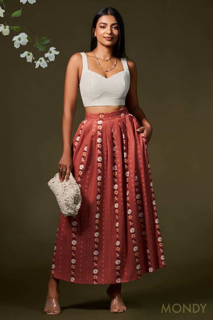 Pleated Aline Skirt