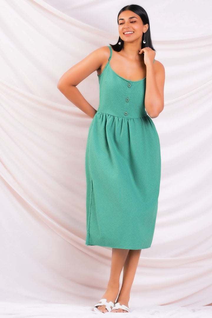 Green Linen Sundress