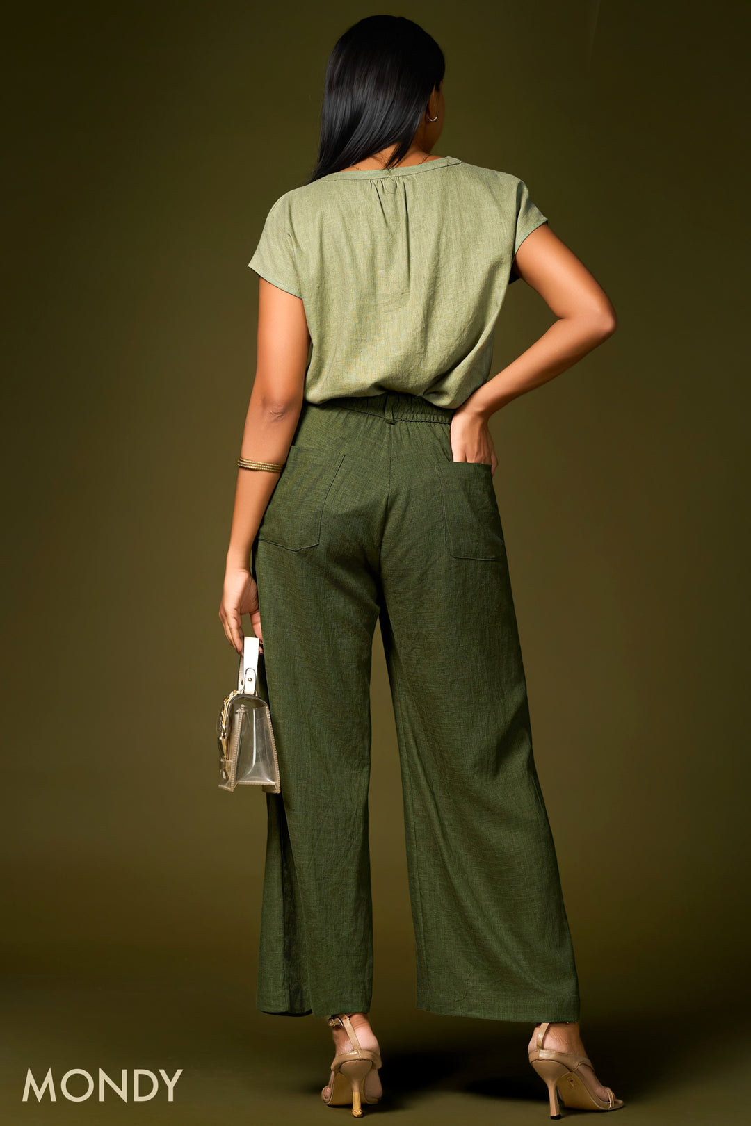 Khaki Buttoned Pant