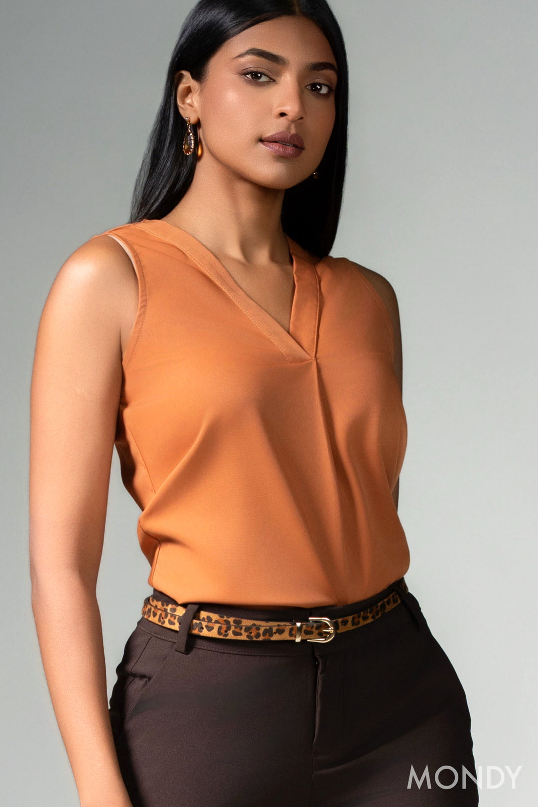 V Neck Sleeveless Top