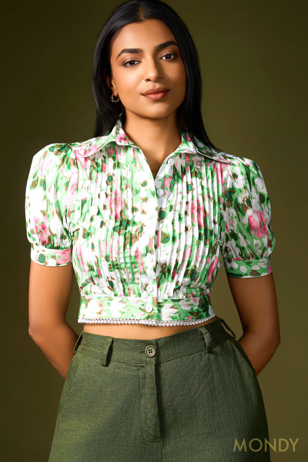 Short Sleeve Cropped Shirt