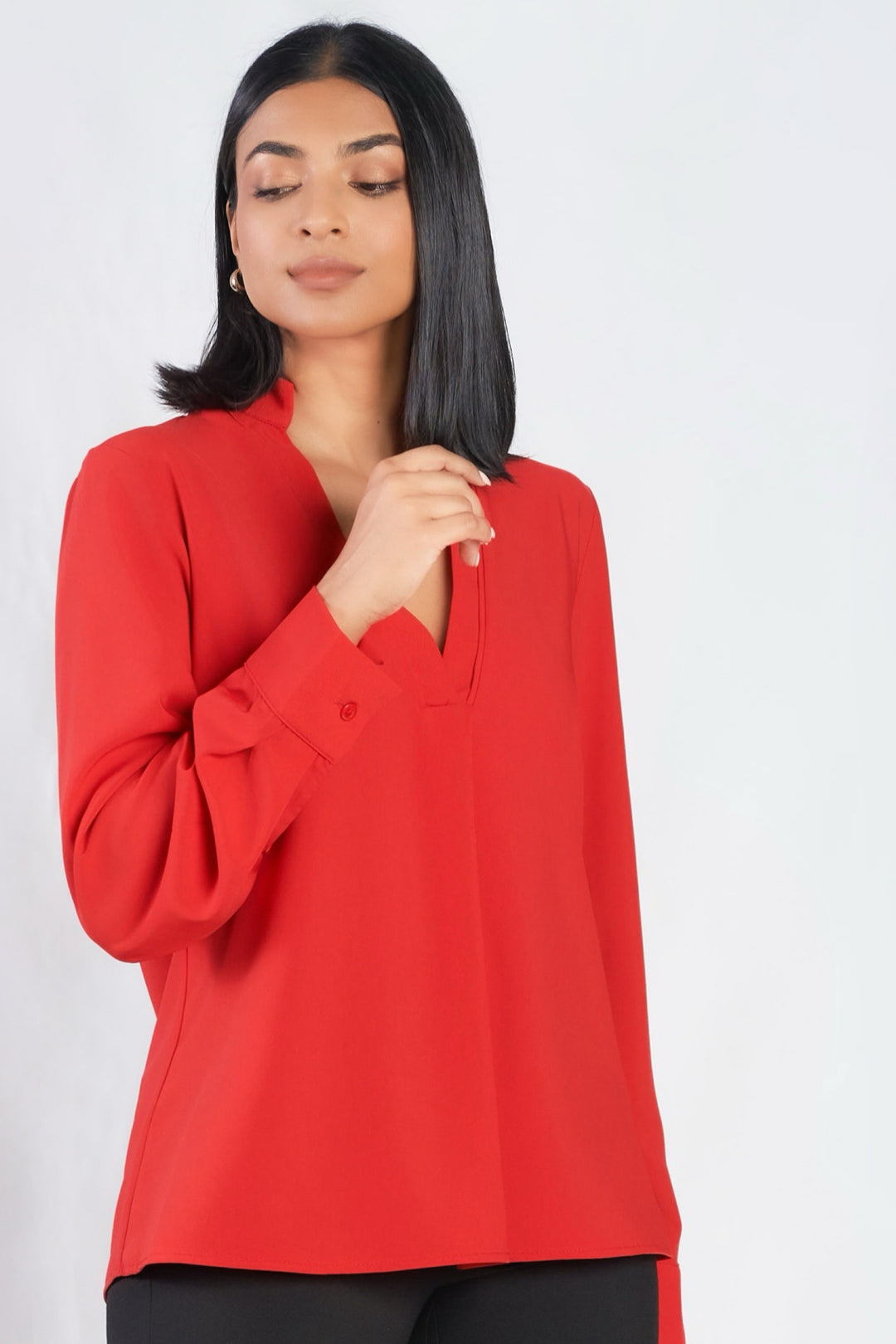 V Neck Long Sleeve Top