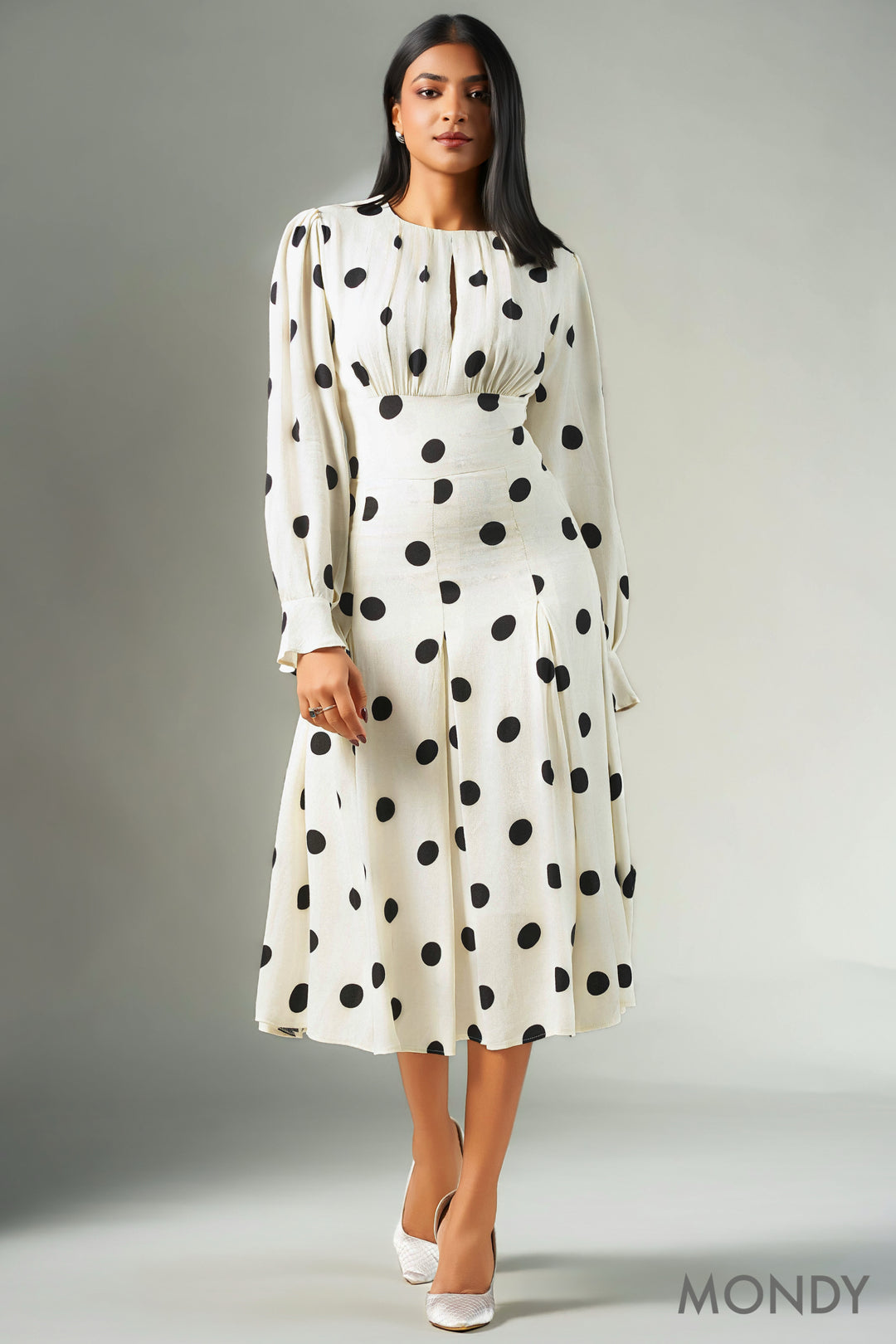 Polka Dot Midi Dress