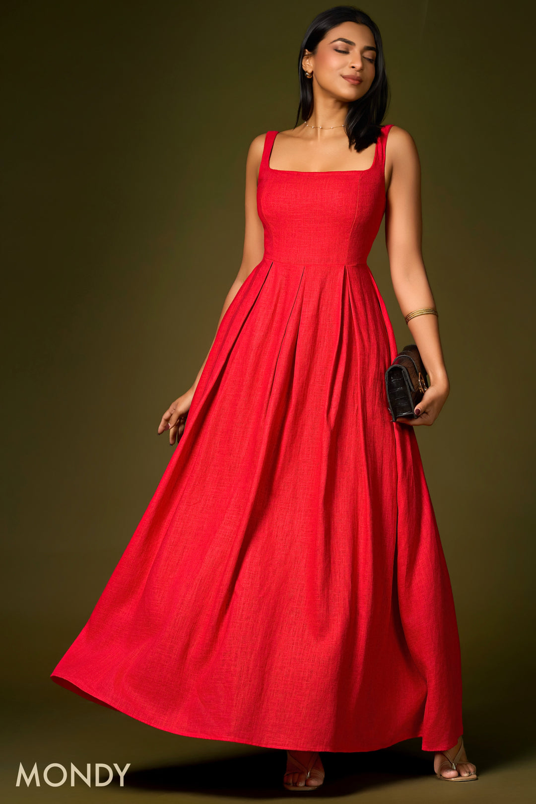 Pleated Maxi Dress