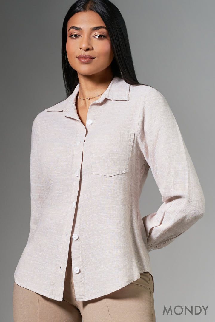 Slim Fit Cotton Blend Shirt