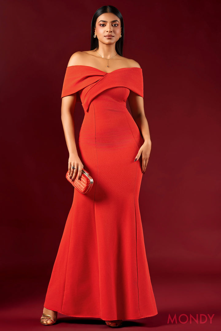 Off Shoulder Maxi Dress