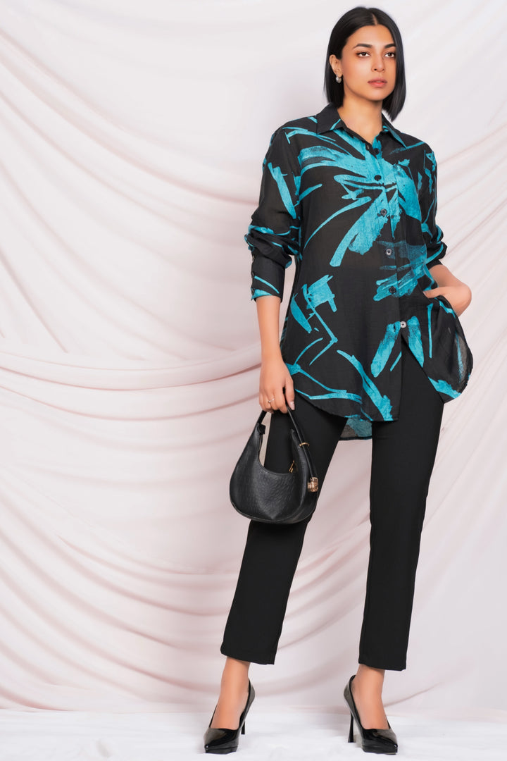 Printed Longline Shirt