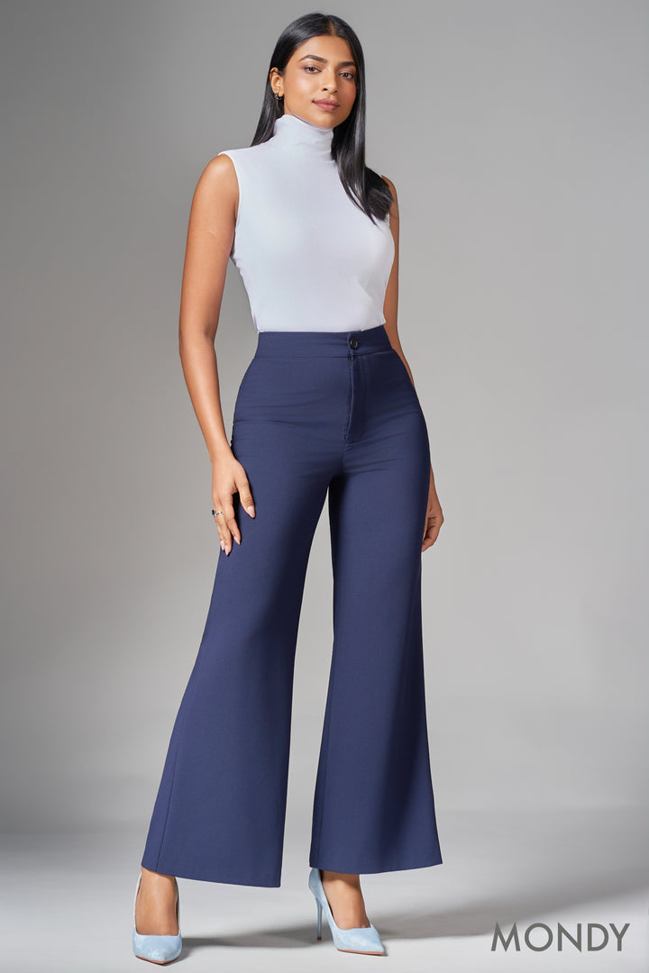 Regular Waist Flared Pant