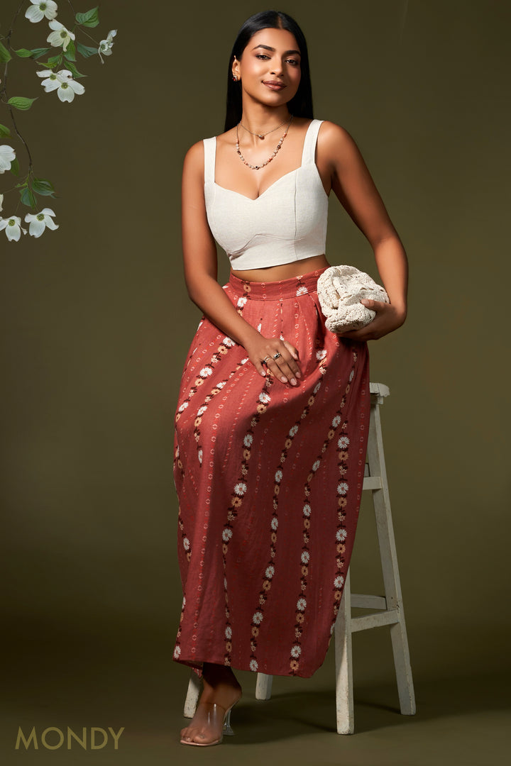 Pleated Aline Skirt
