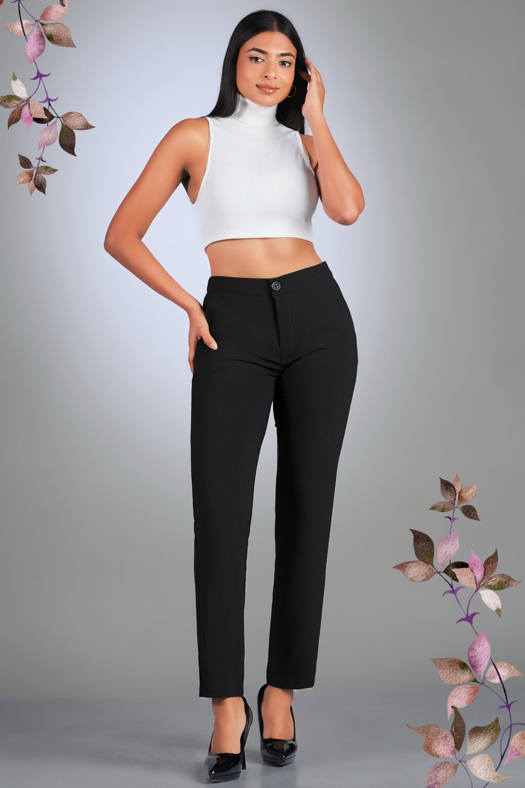 Regular Waist Straight Cut Pant