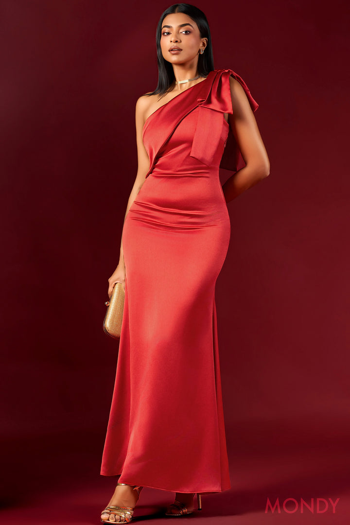 One Shoulder Maxi Dress