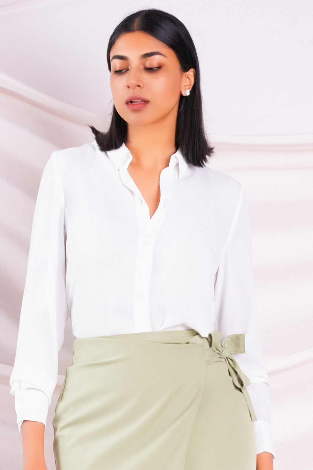 White Chiffon Shirt