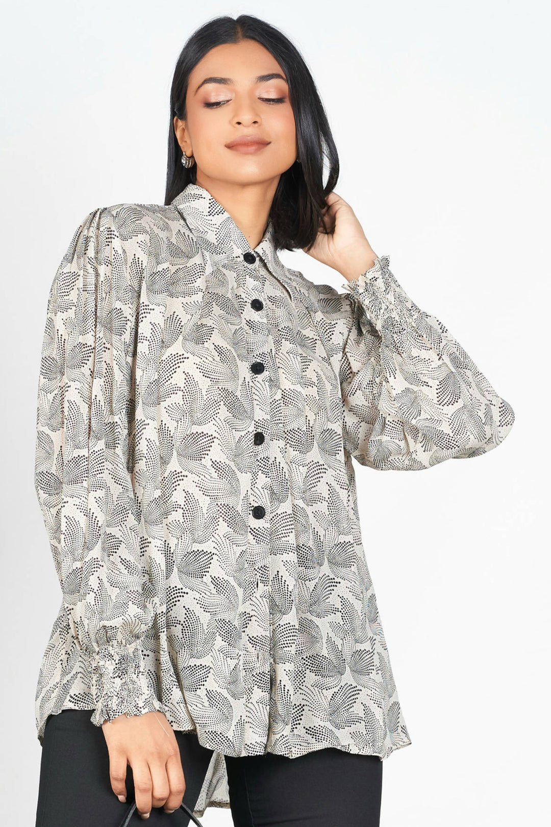 Printed Flared Shirt