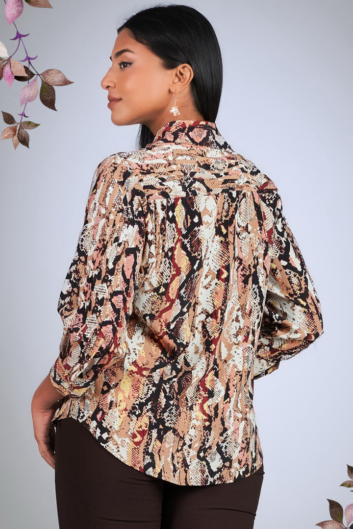Printed Three Quarter Sleeve Shirt