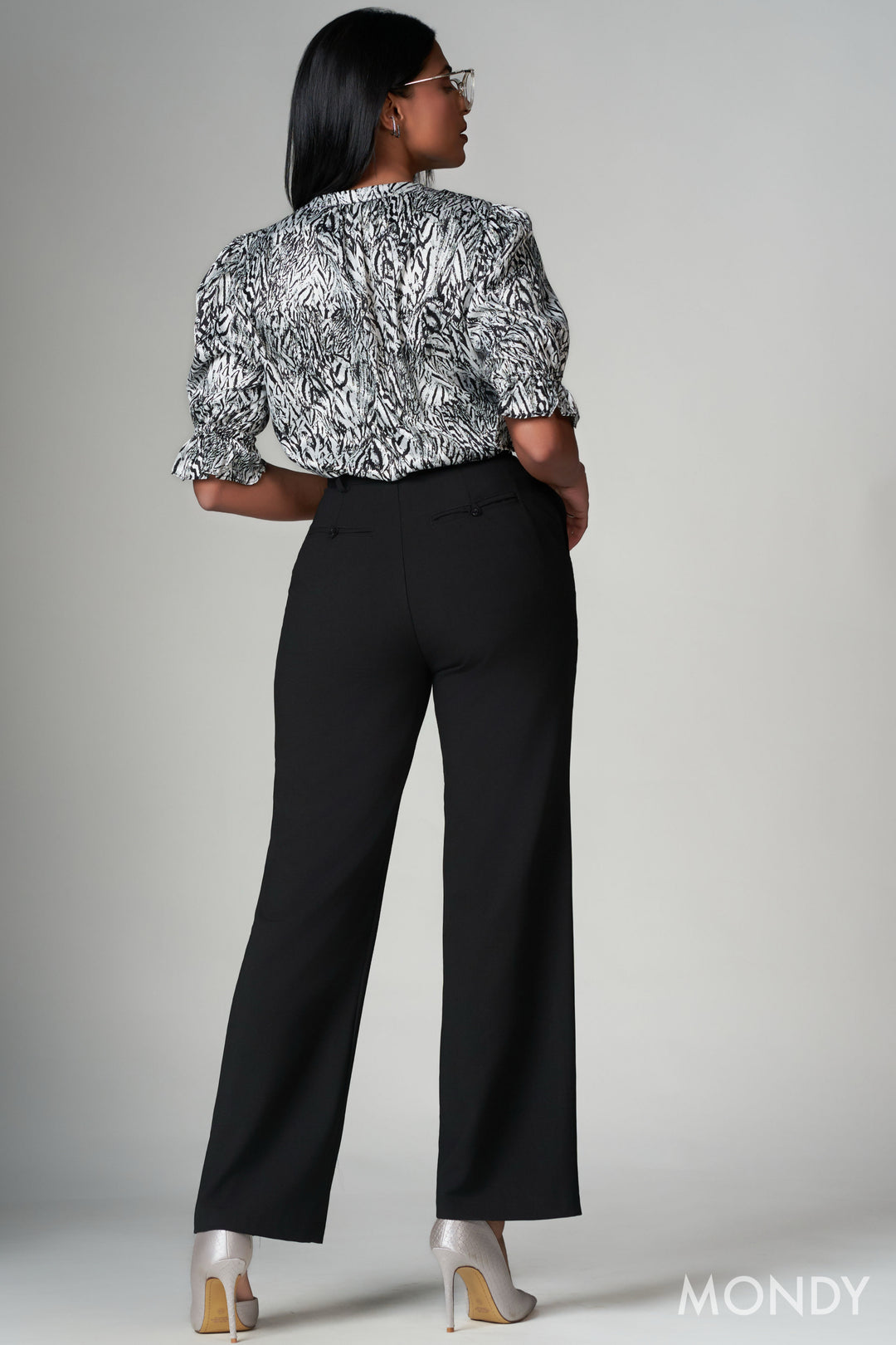 Printed Puff Sleeve Top