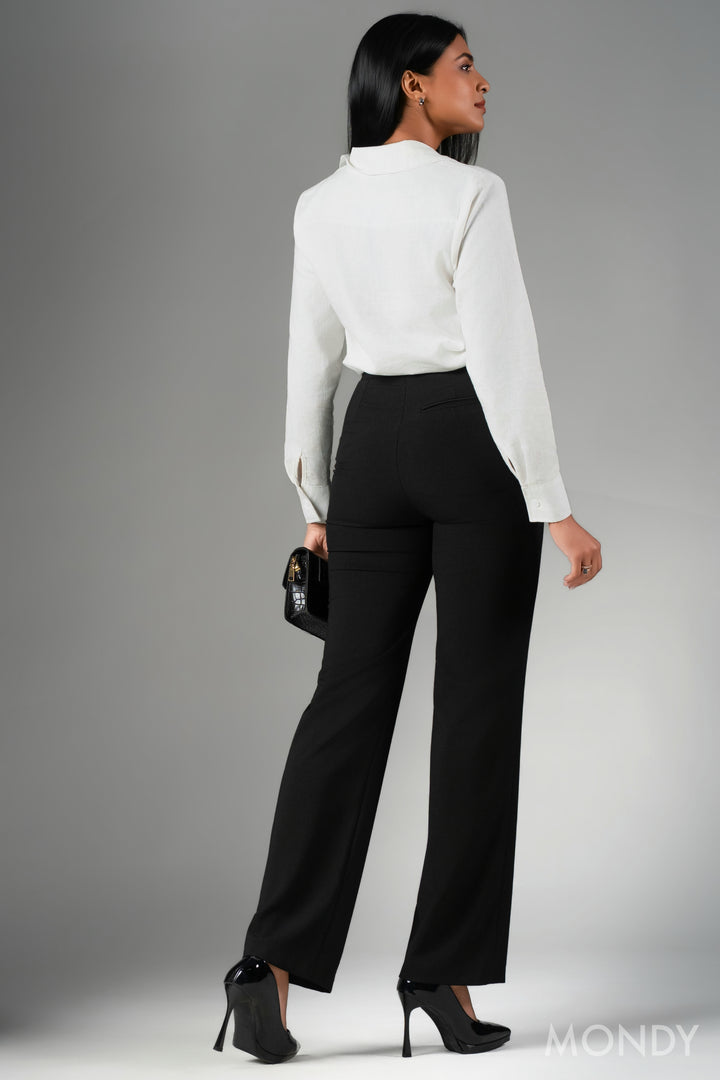 High Waist Straight Cut Pant