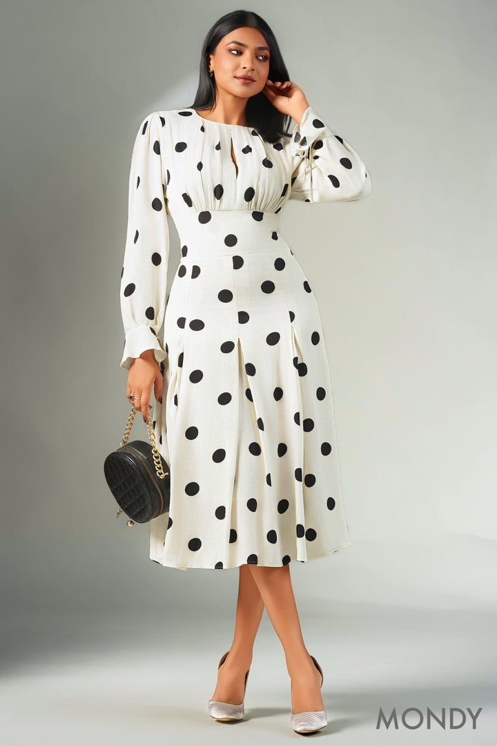 Polka Dot Midi Dress