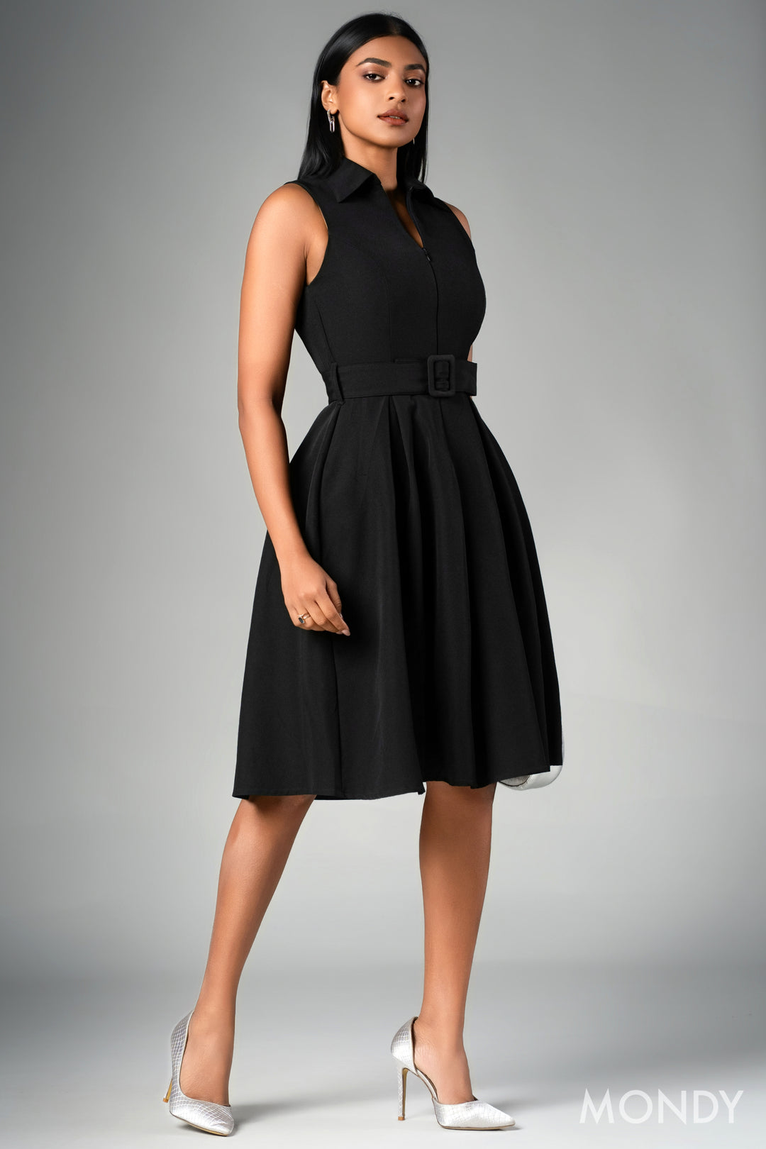 Zip Up Skater Dress