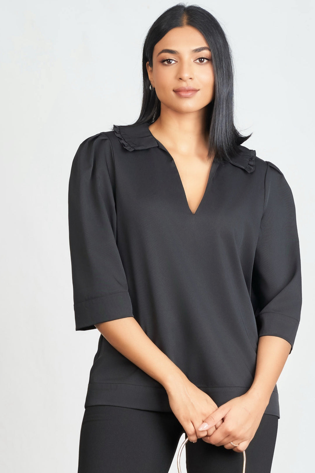 Oversized Frill Detail Top