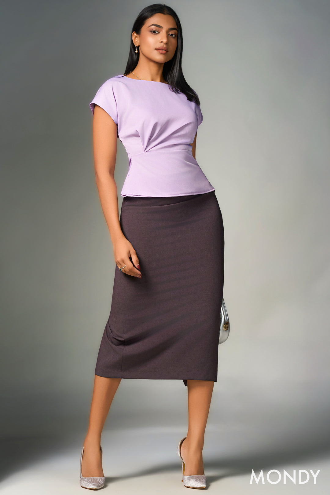 Gather Detail Peplum Top