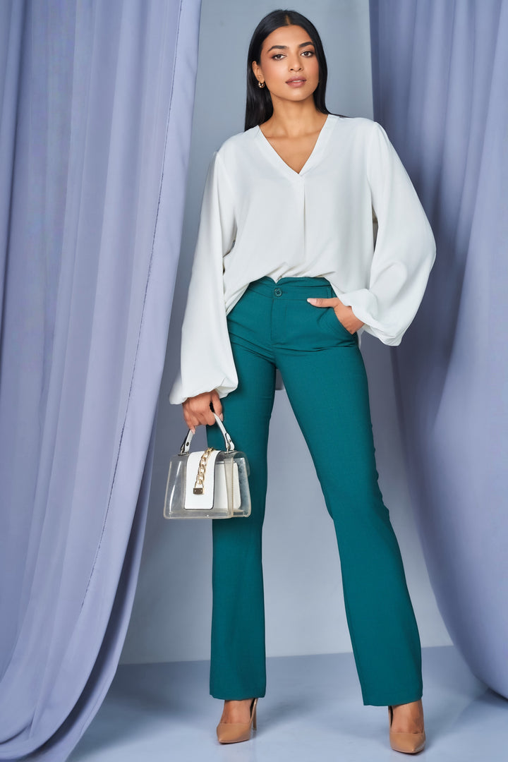 Regular Waist Boot Cut Pant