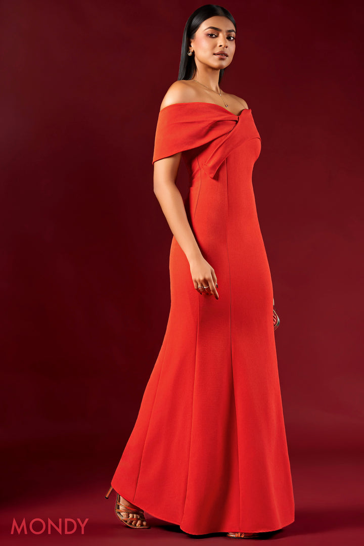 Off Shoulder Maxi Dress