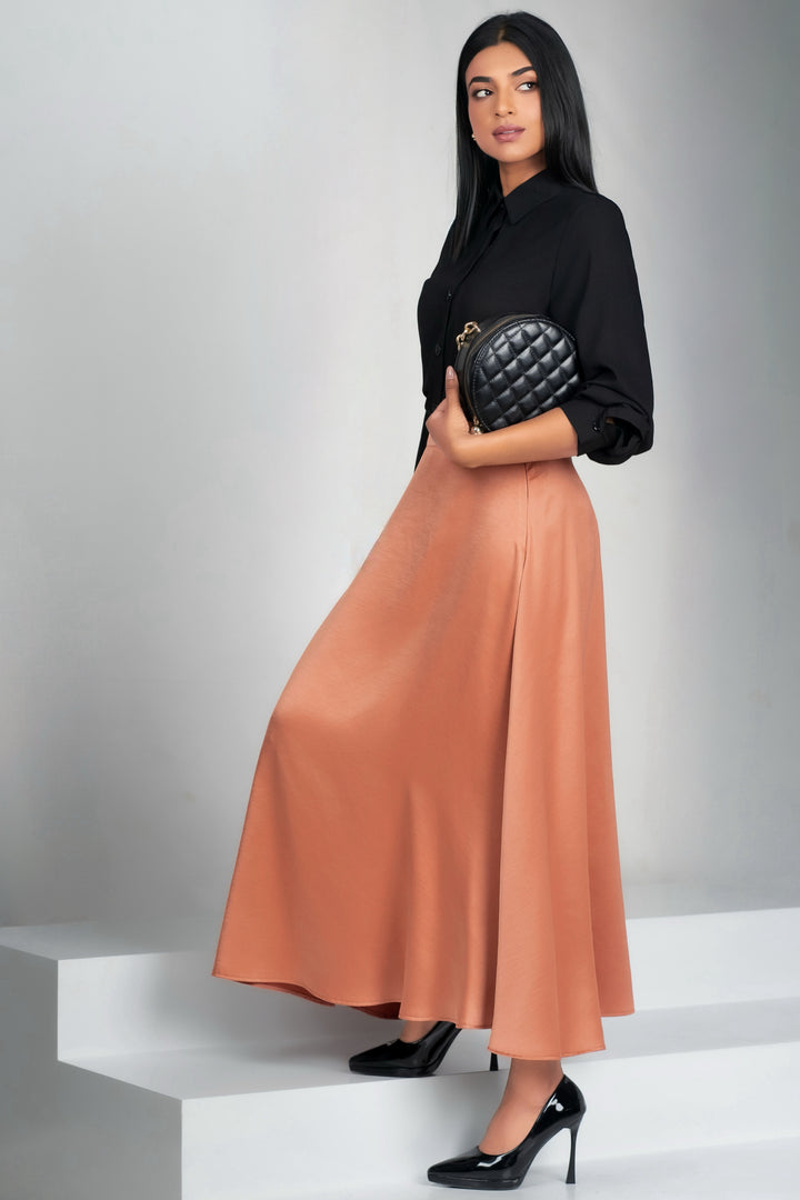 Flared Maxi Skirt