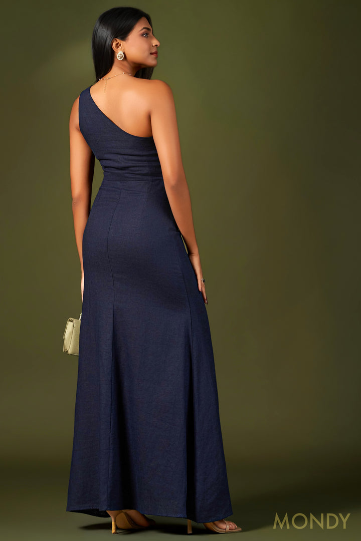 One Shoulder Maxi Dress