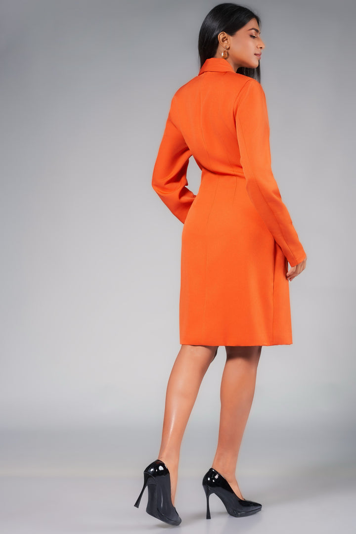 Double Buttoned Blazer Dress