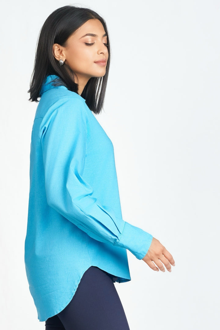 Bright Blue Oversized Shirt