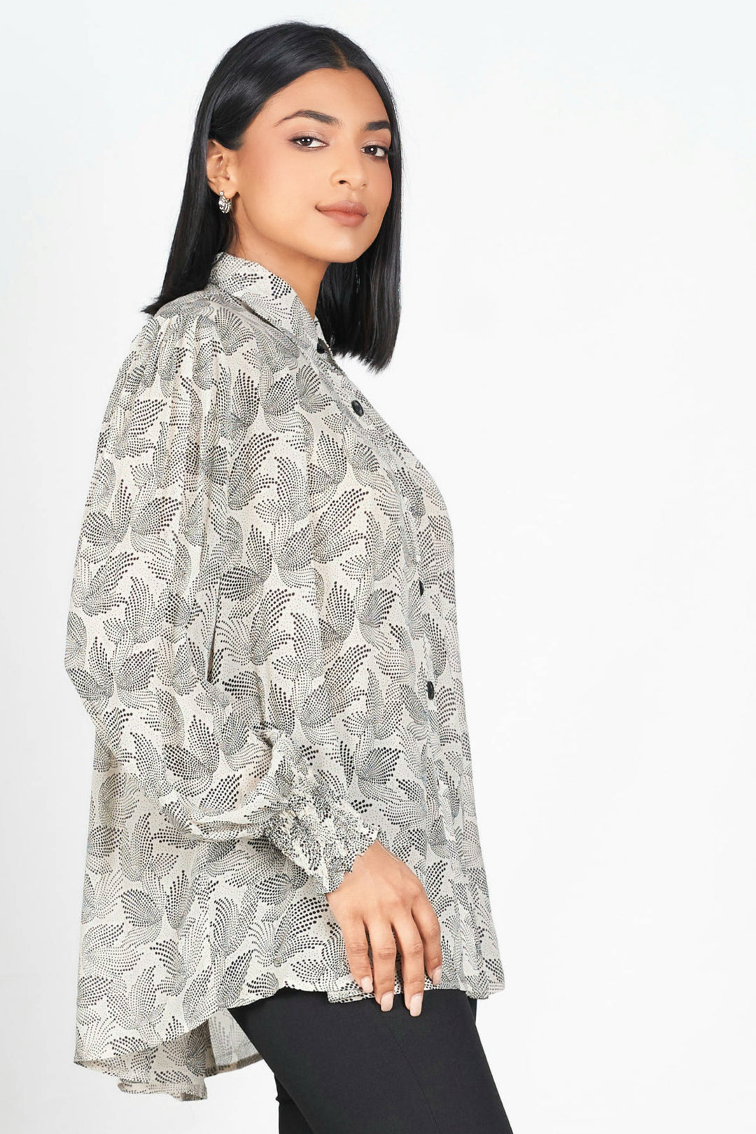 Printed Flared Shirt
