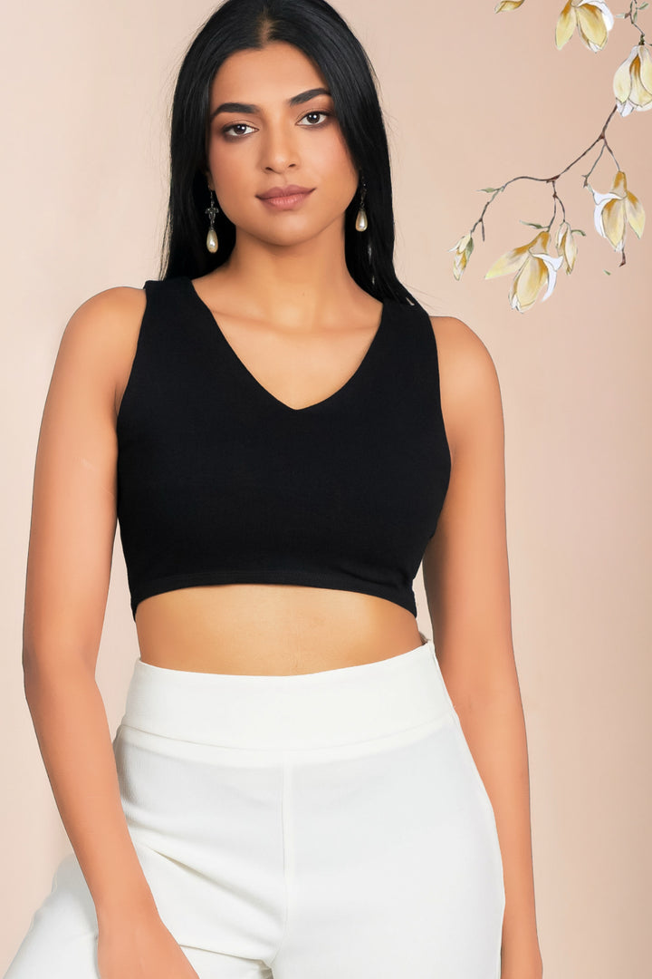 V Neck Crop Top