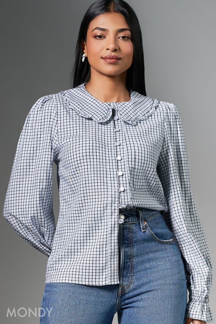 Long Sleeve Gingham Shirt