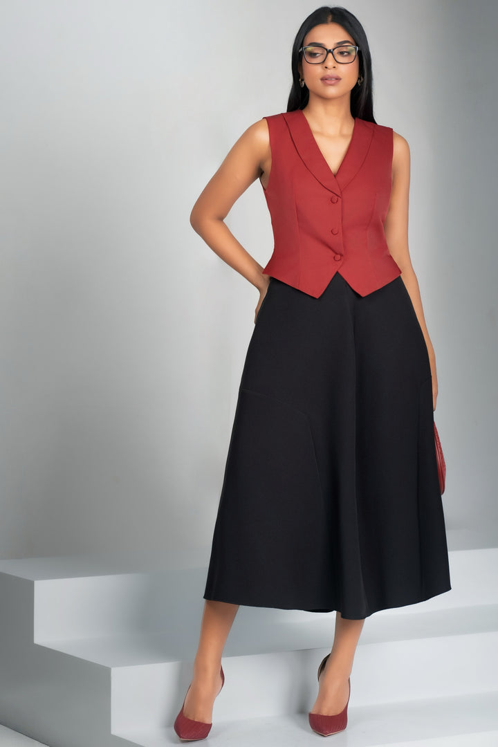 Flared Aline Midi Skirt