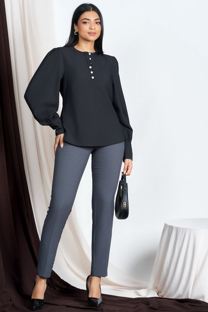 Black Big Sleeve Top