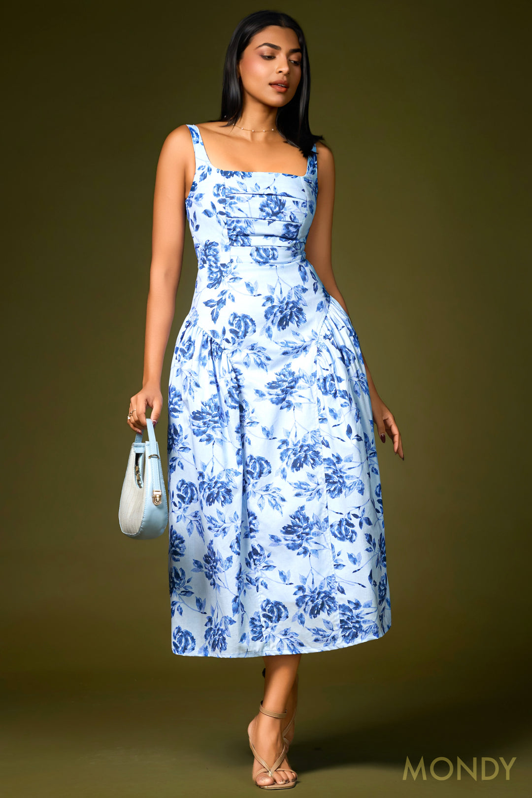 Square Neck Midi Dress