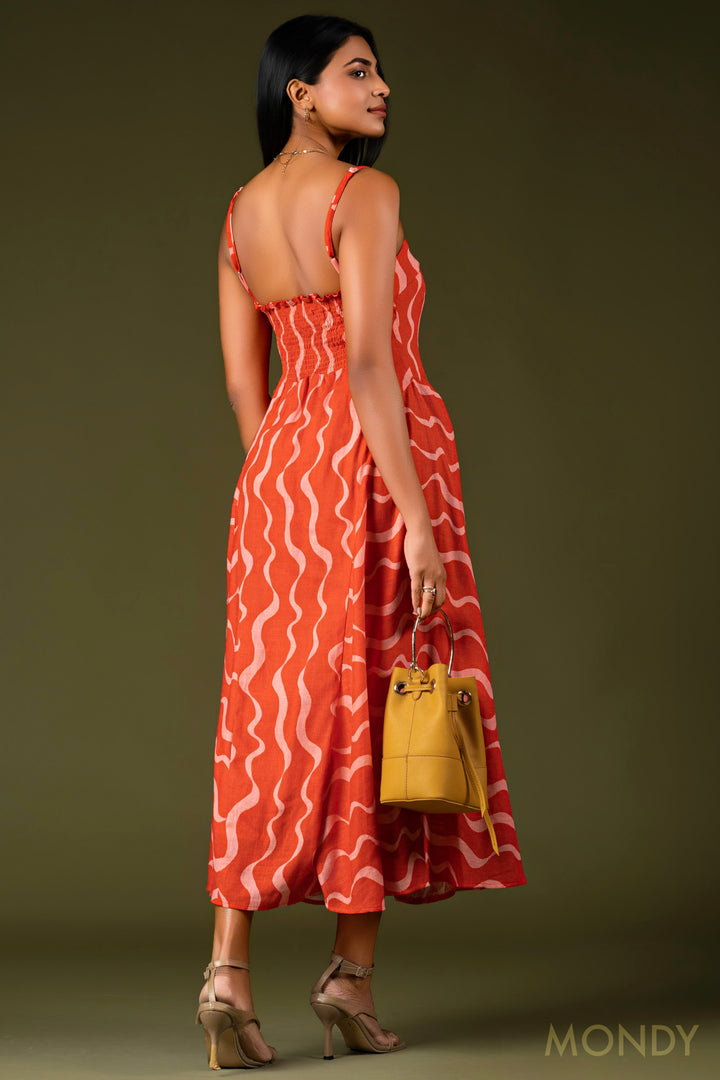 Printed Midi Dress