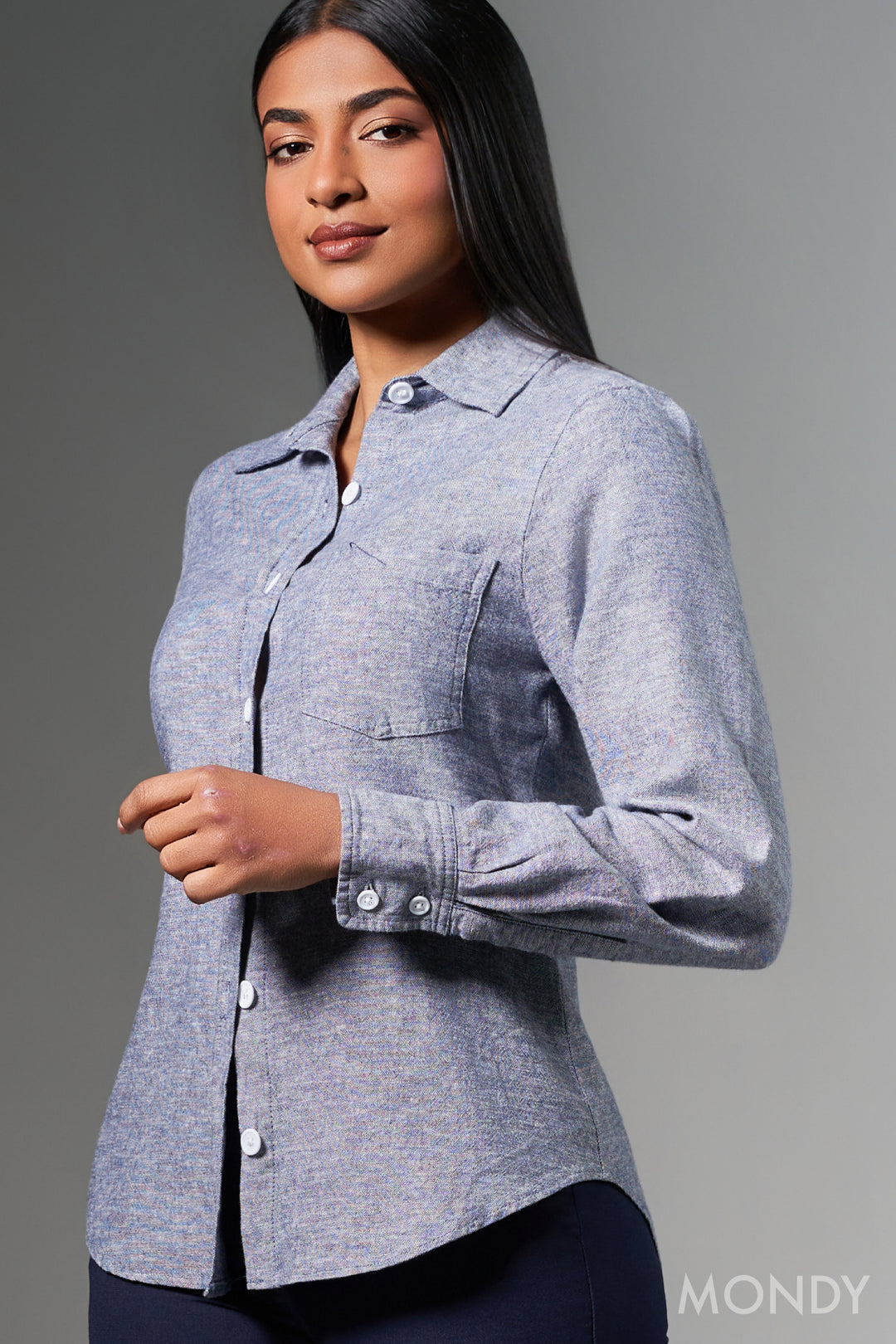 Slim Fit Cotton Blend Shirt