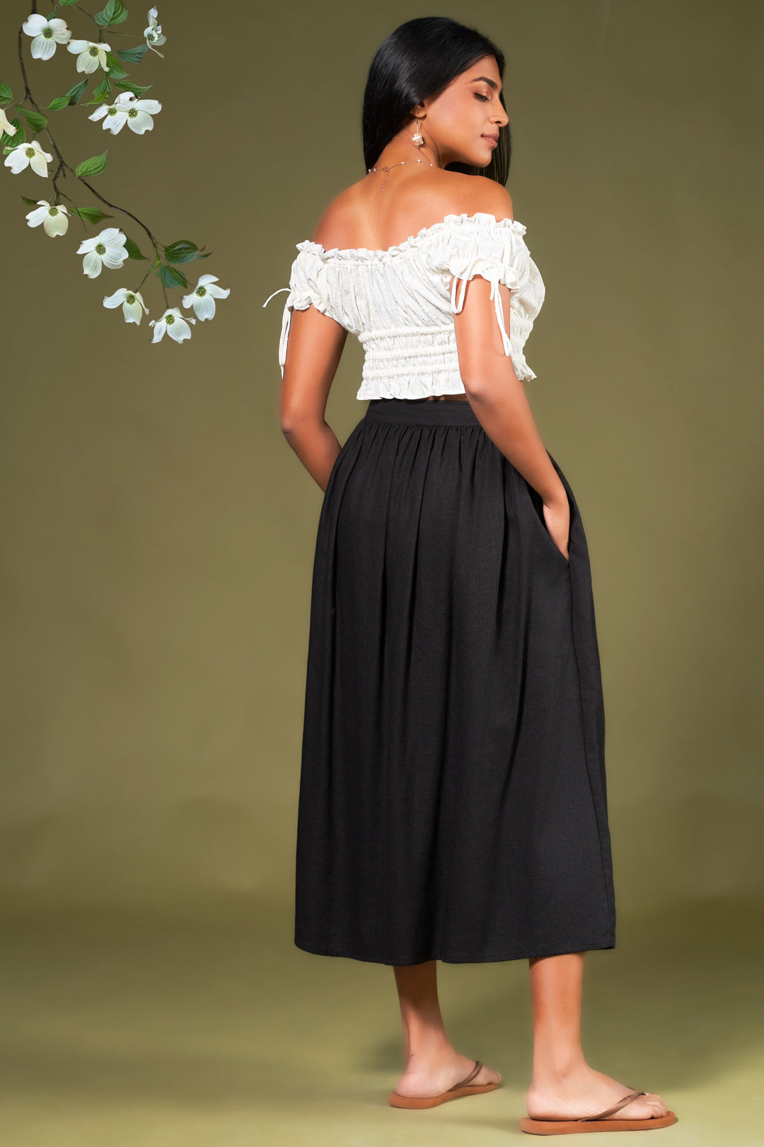 Button Up Aline Skirt