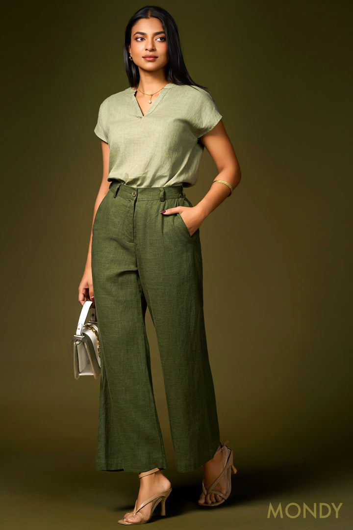 Khaki Buttoned Pant