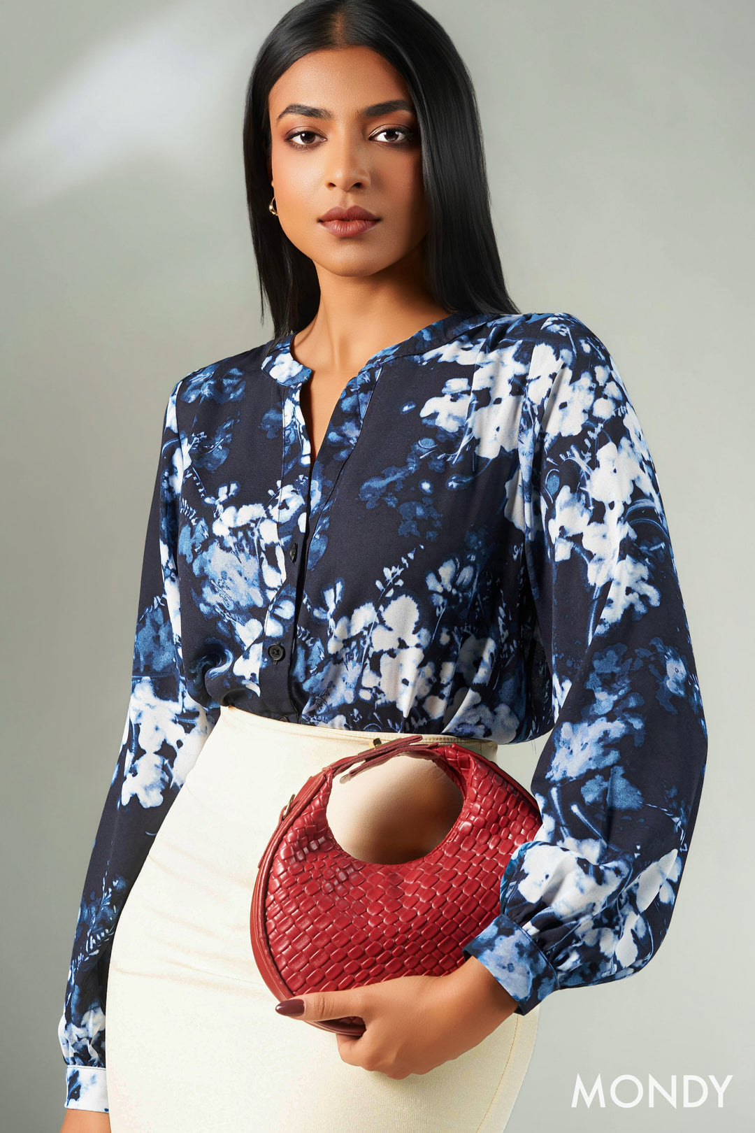 Printed Round Neck Top