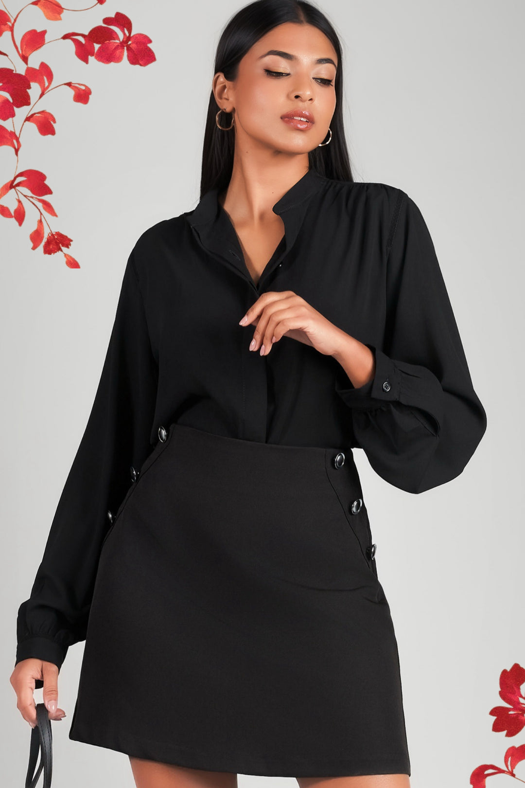 Long Sleeve Chiffon Top