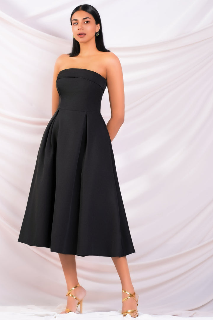 Strapless Midi Dress