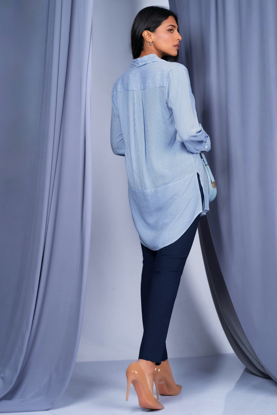 Blue Stripe Long Shirt