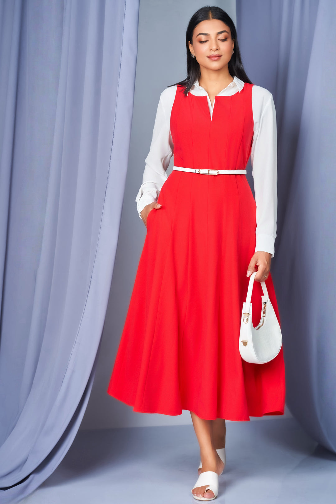 Fit & Flare Midi Dress