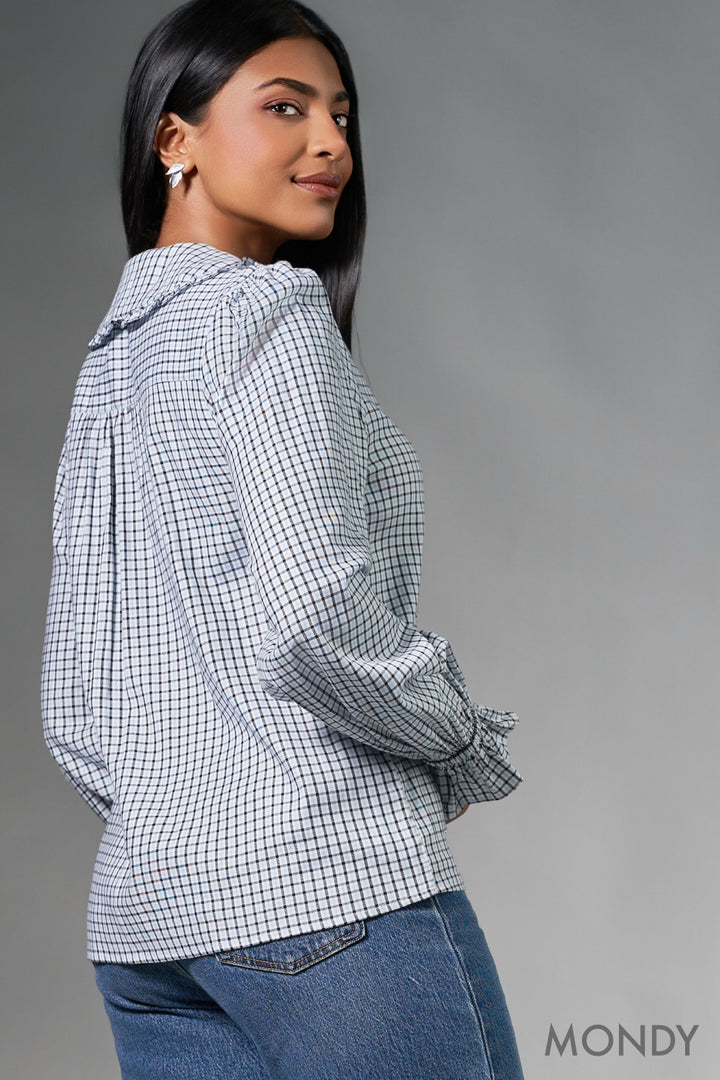 Long Sleeve Gingham Shirt